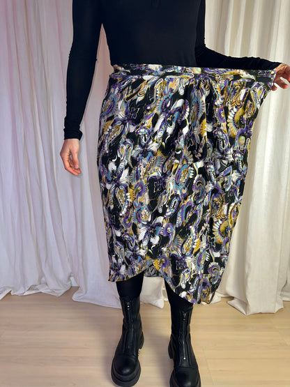 Rok IRO DOLA print paars/geel - Maat 42
