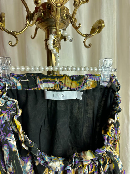 Rok IRO DOLA print paars/geel - Maat 42