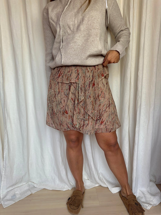Rok IRO Joucas glitter beige,multi-colourm maat 38