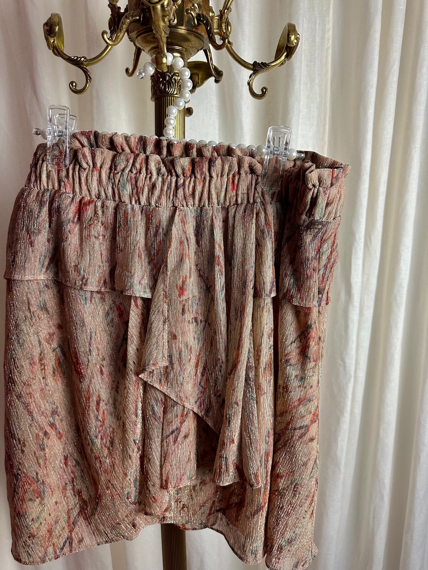 Rok IRO Joucas print beige glitters - Maat 42