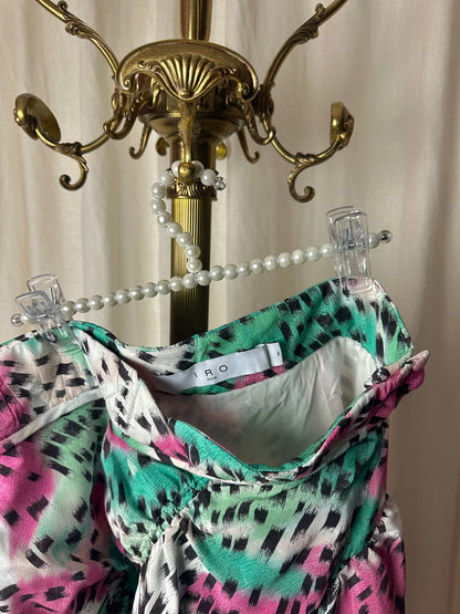 Rok IRO Louzia ruffles mintgroen,roze,wit maat 44