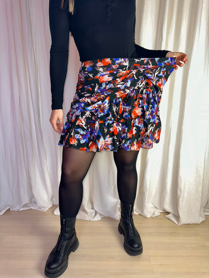Rok IRO Manae zwart multicolour – Maat 42