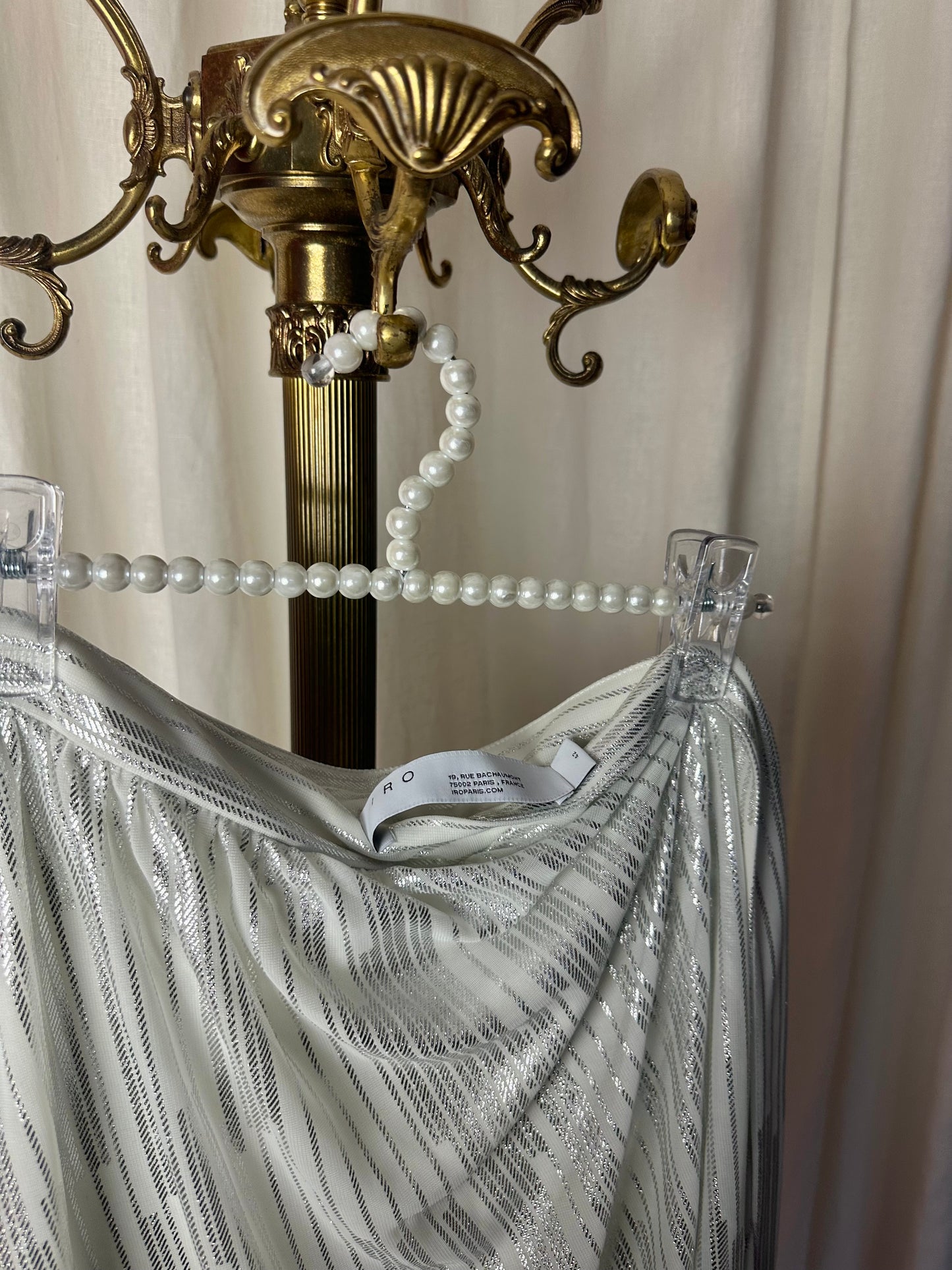 Rok IRO wit/zilver - Maat 42