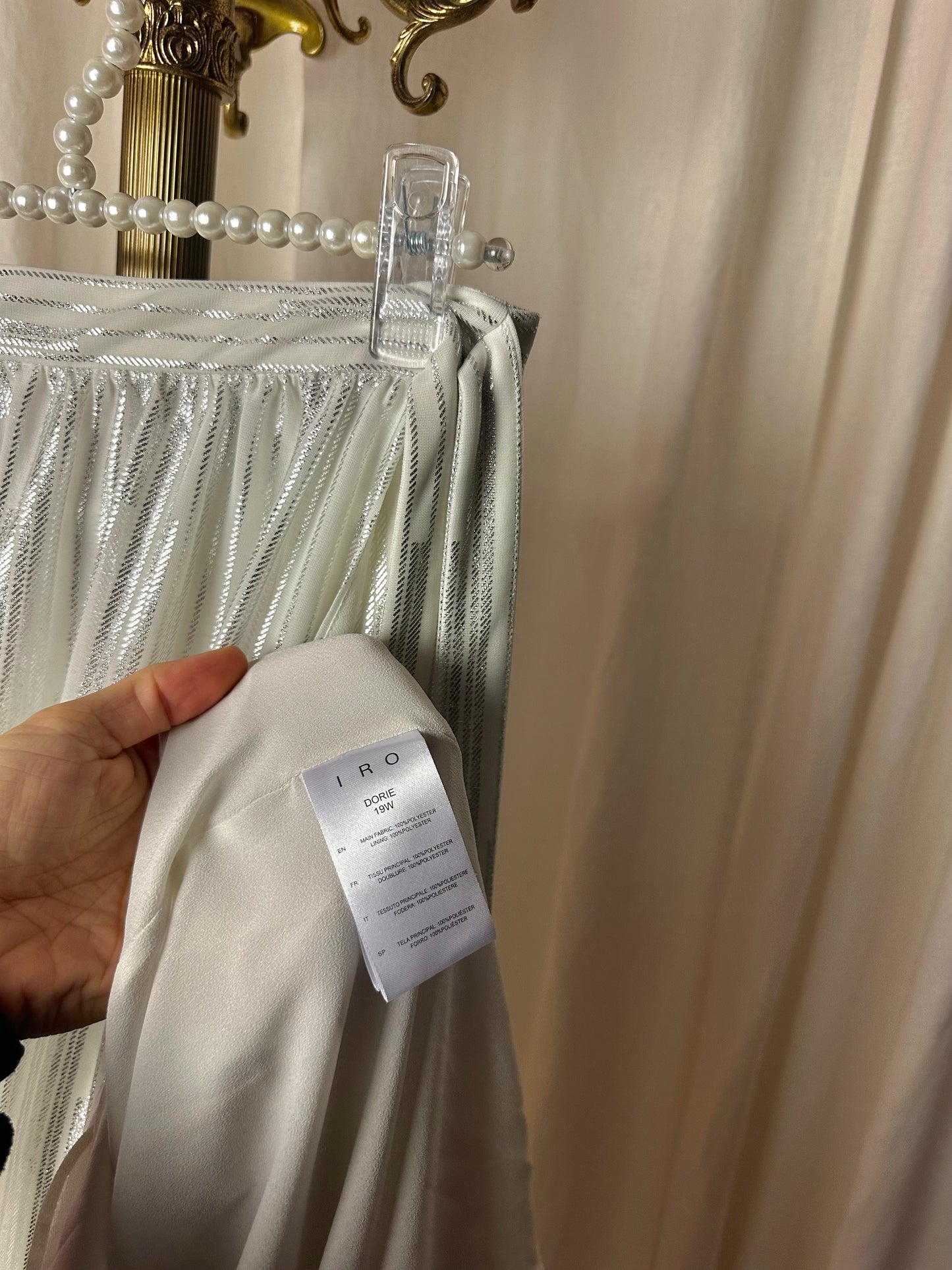 Rok IRO wit/zilver - Maat 42