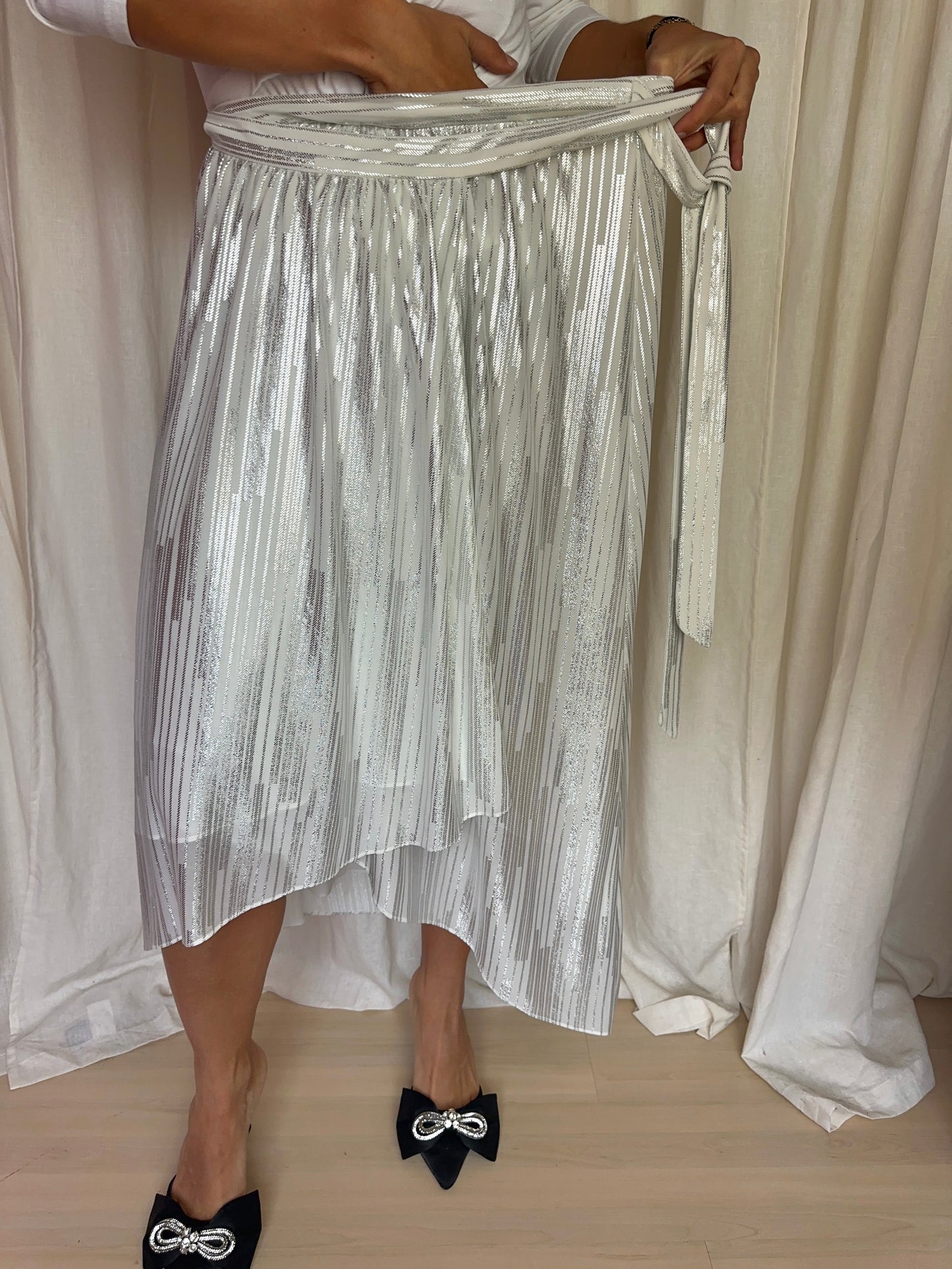 Rok IRO wit/zilver - Maat 42