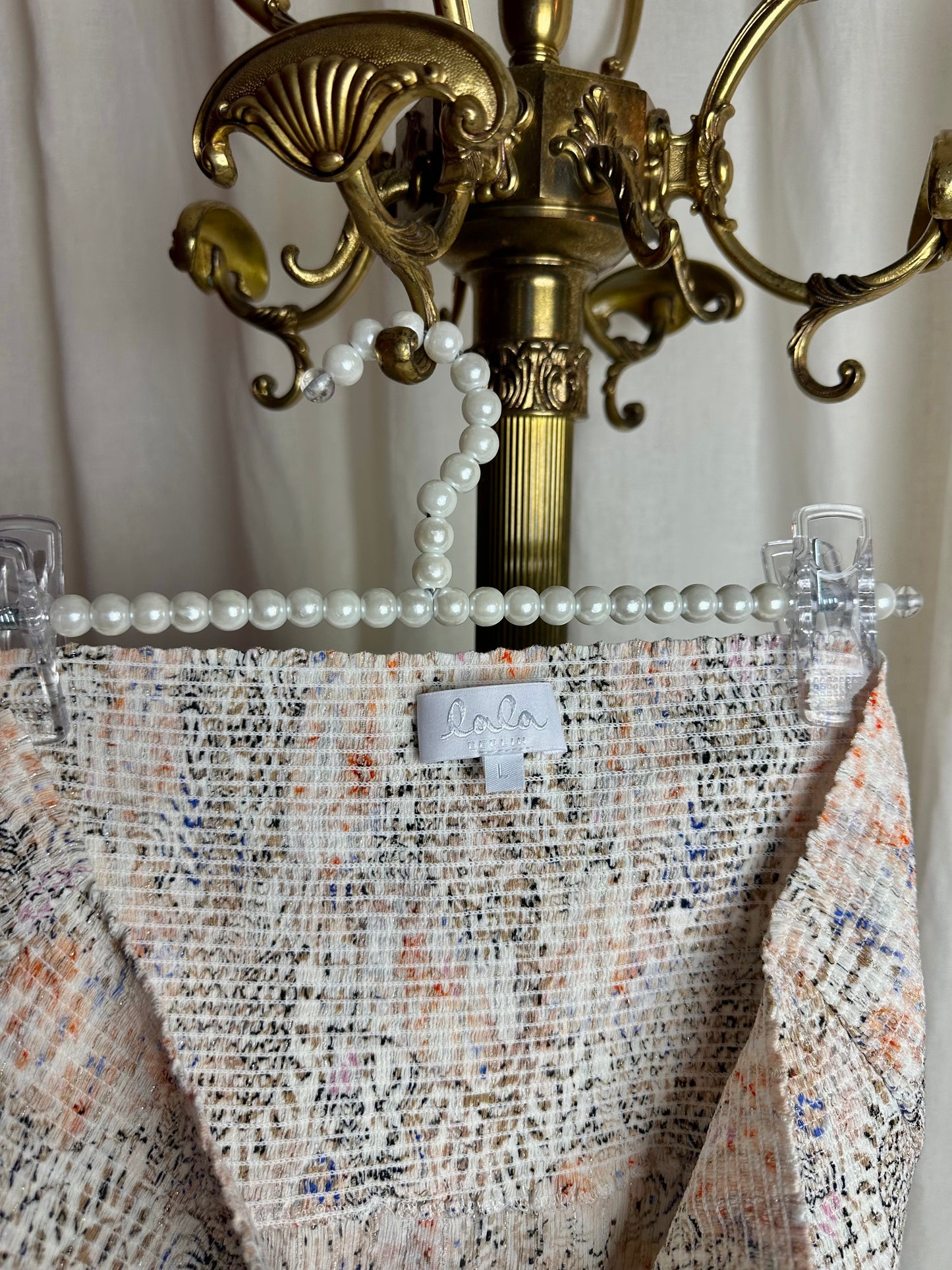 Rok LaLa Berlin print beige - Maat L