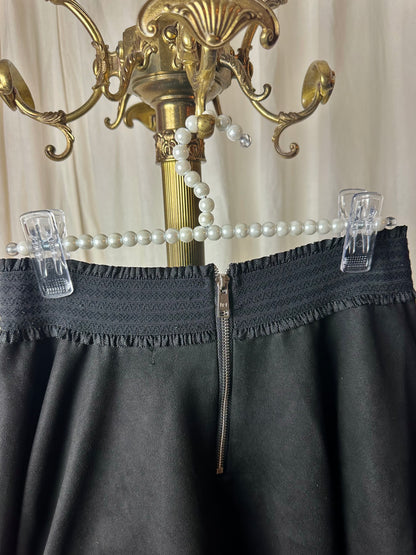 Rok Lofty Manner klokkend suedine zwart maat M
