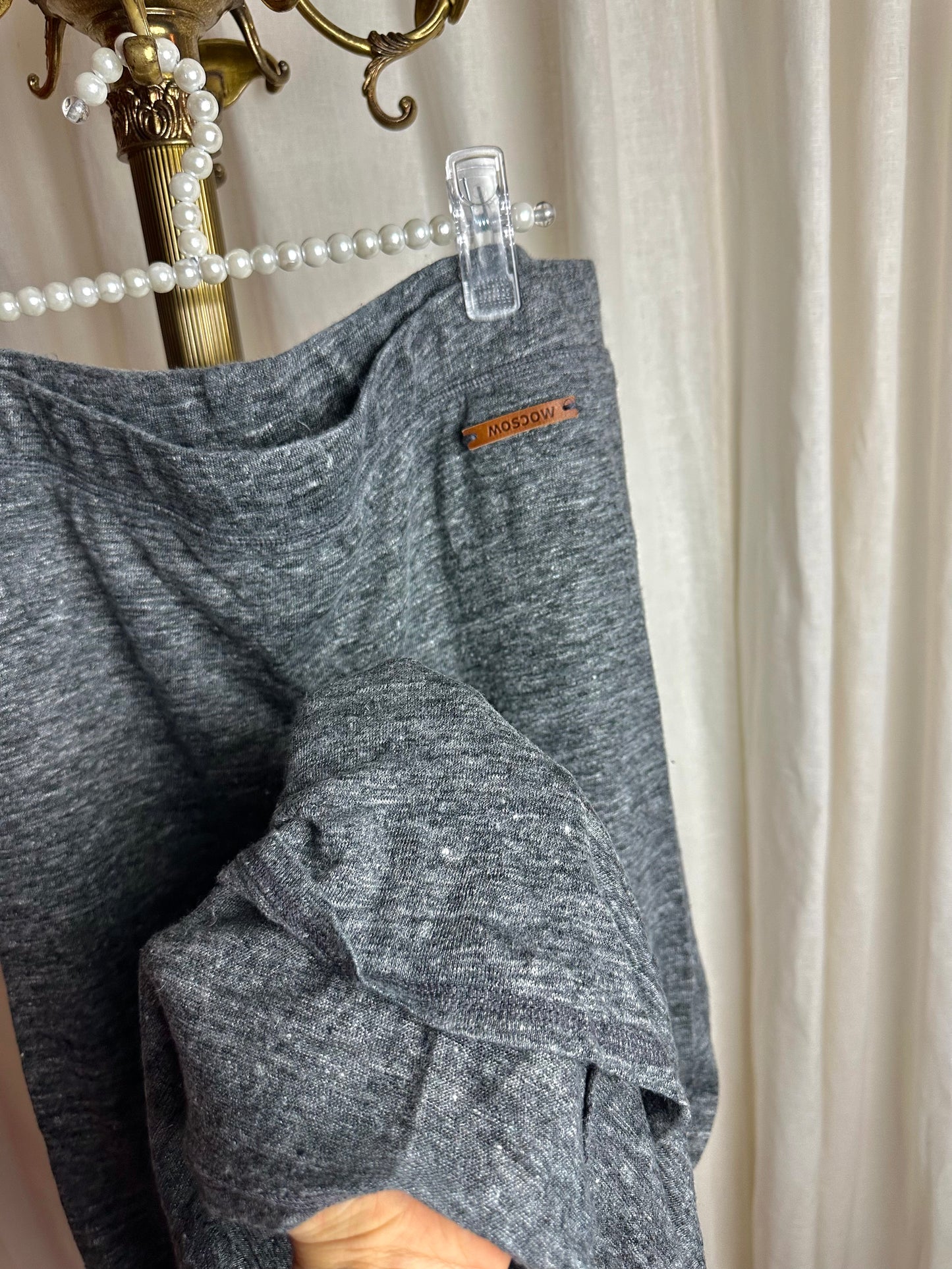 Rok Moscow maxi grijs - Maat L