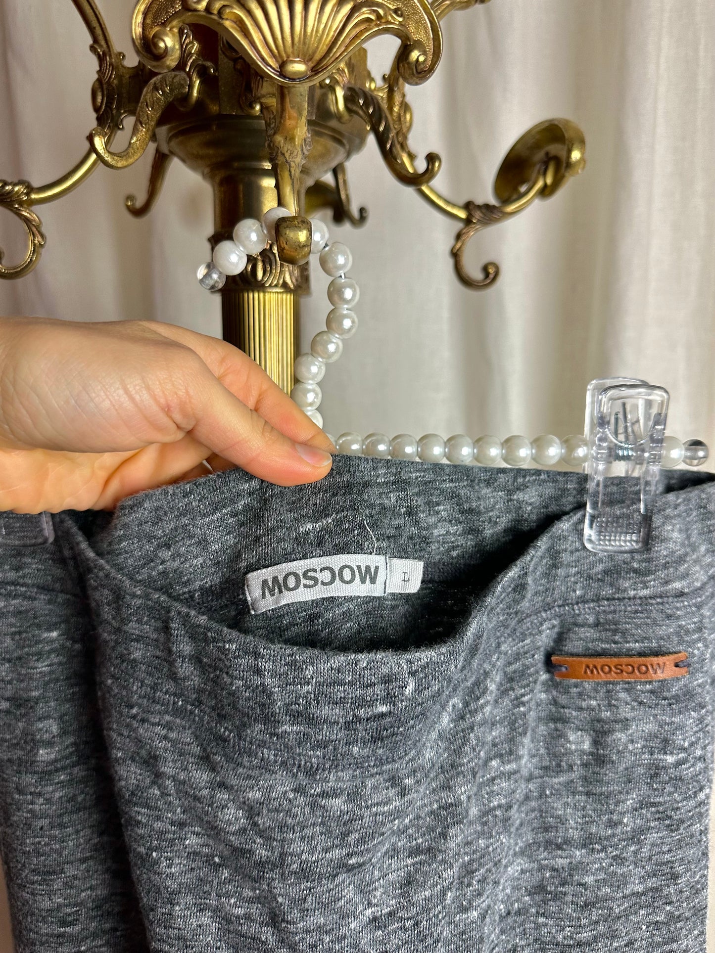 Rok Moscow maxi grijs - Maat L