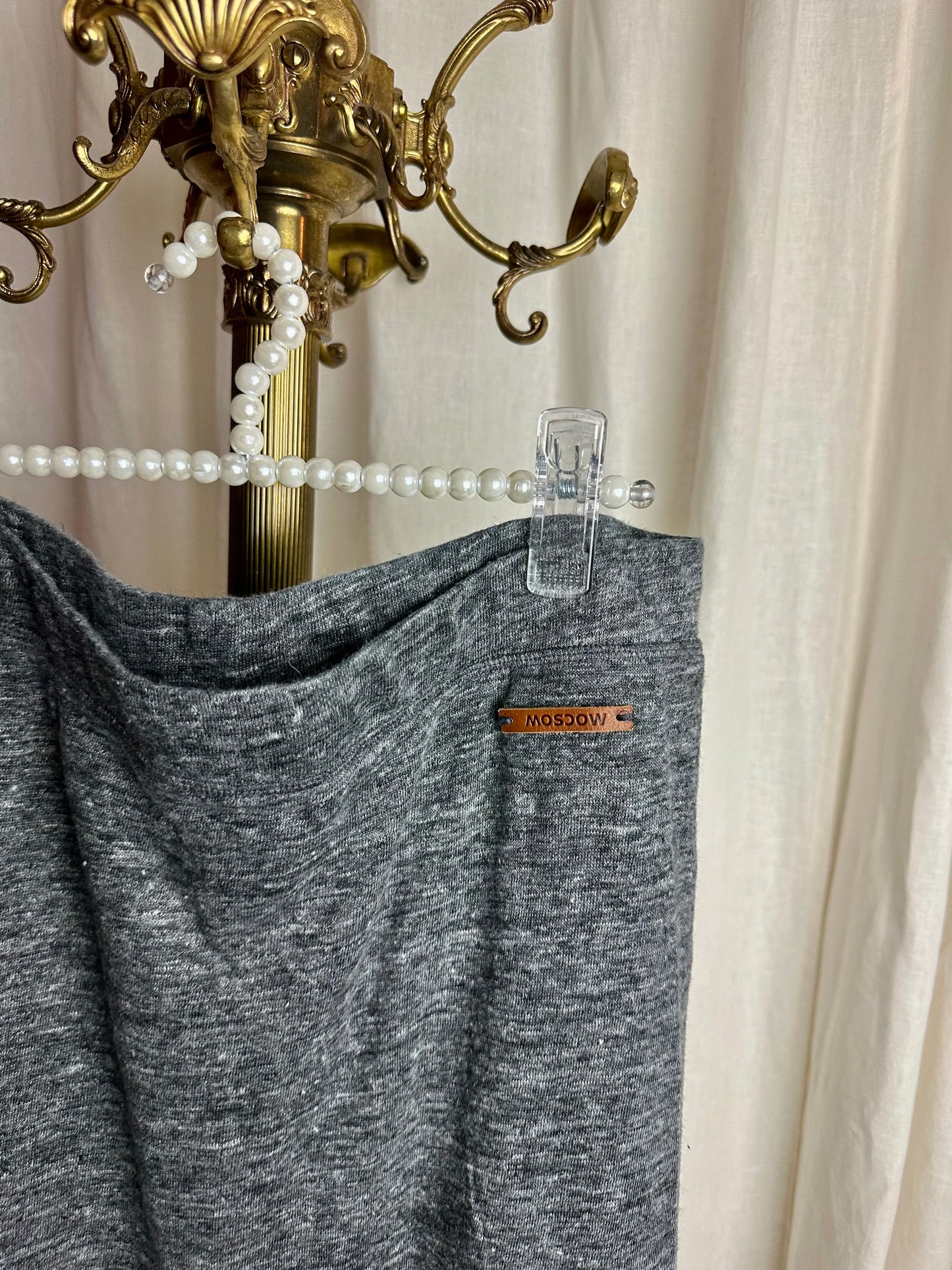 Rok Moscow maxi grijs - Maat L