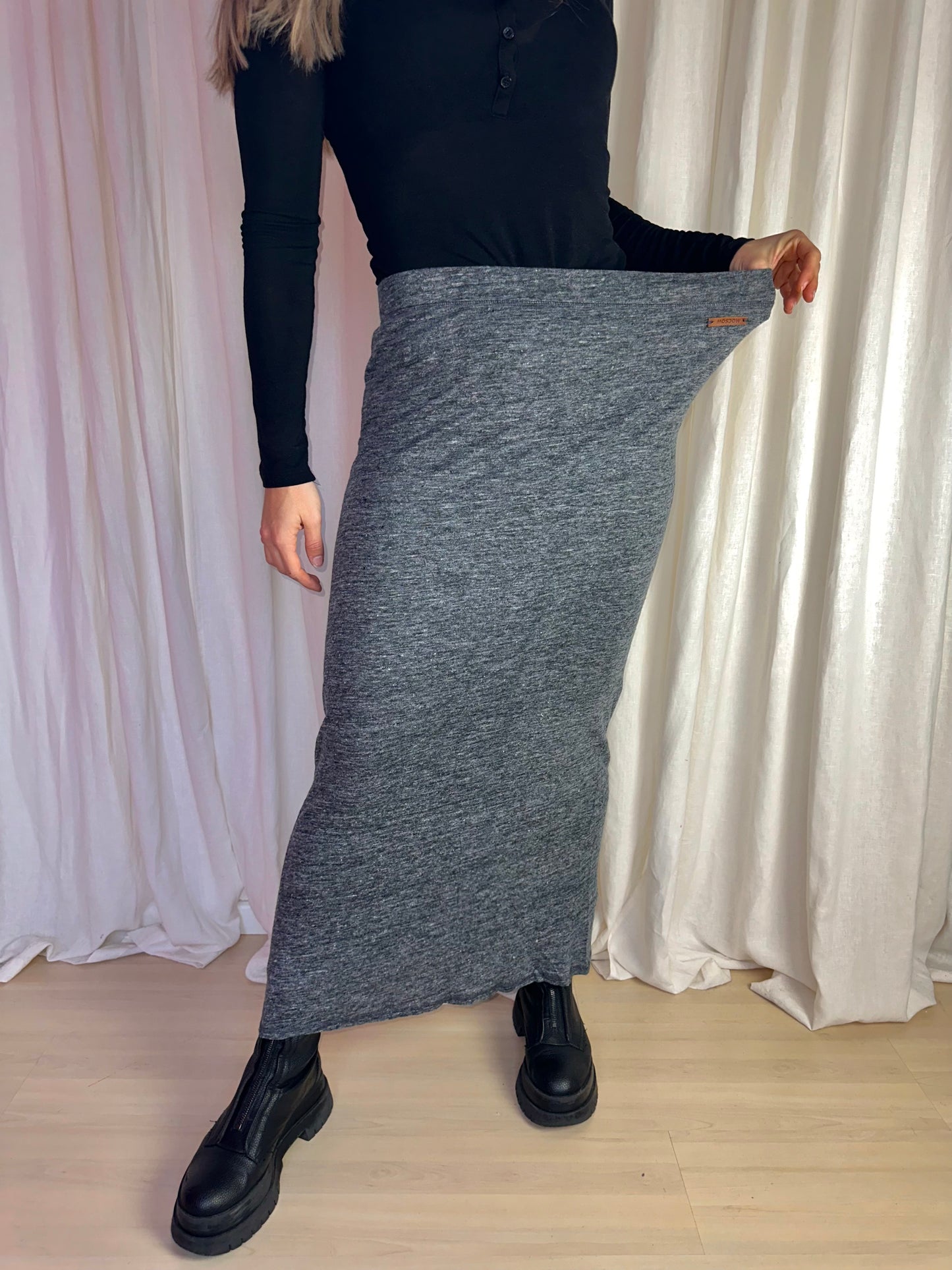 Rok Moscow maxi grijs - Maat L