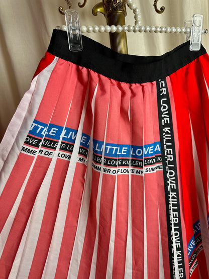 Rok PINKO plissé rood - Maat 40
