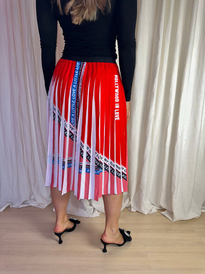 Rok PINKO plissé rood - Maat 40