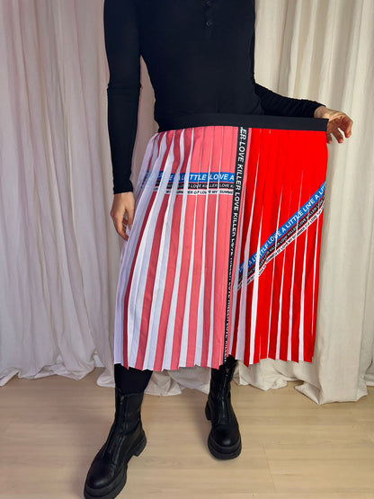 Rok PINKO plissé rood - Maat 40