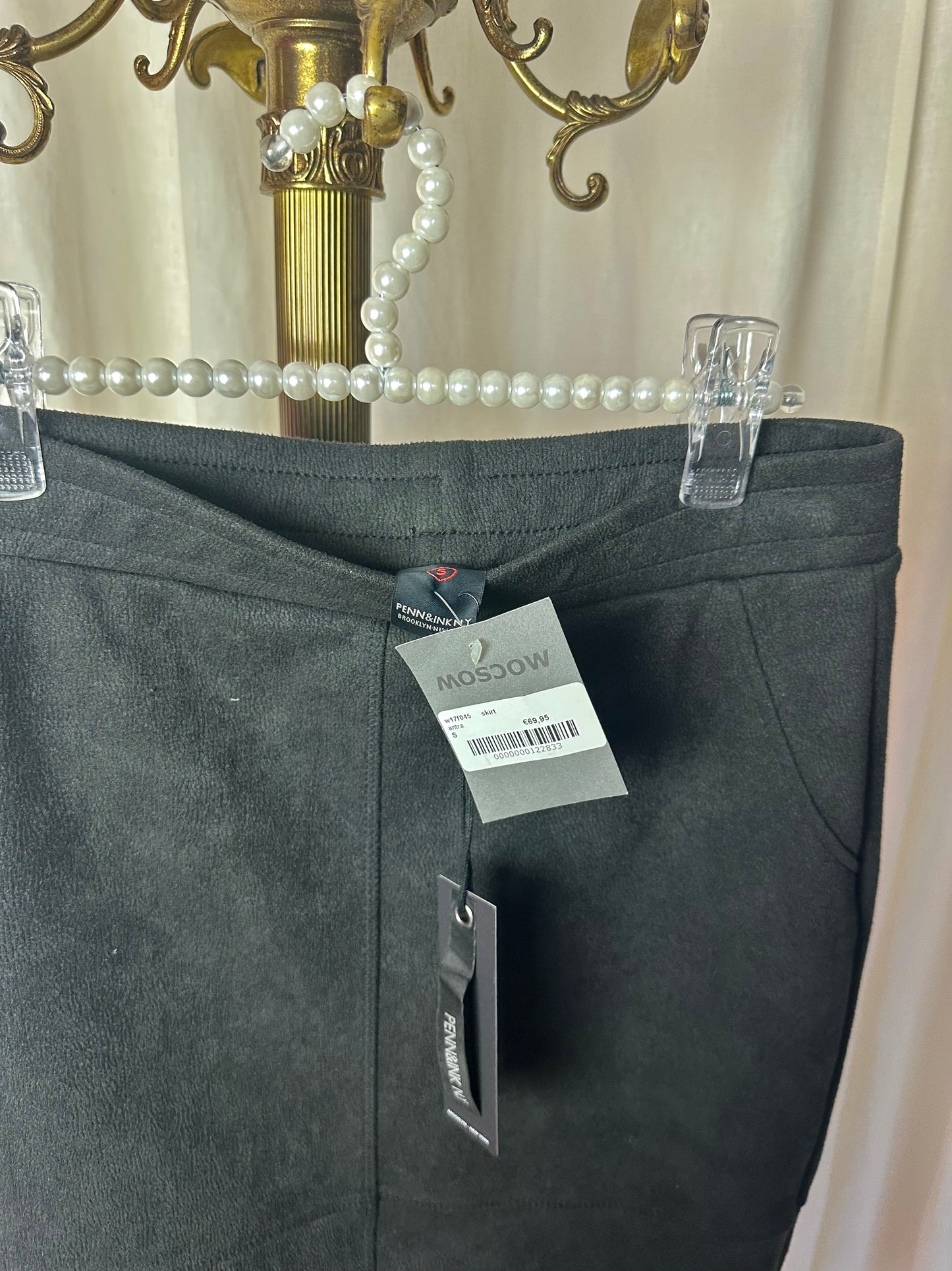 Rok Penn&Ink casual basic stretch grijs maat S