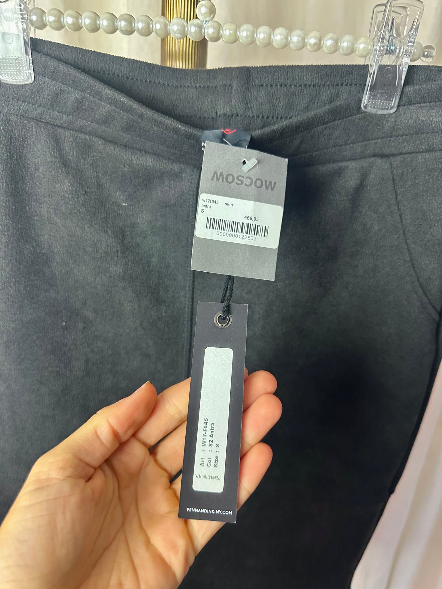 Rok Penn&Ink casual basic stretch grijs maat S