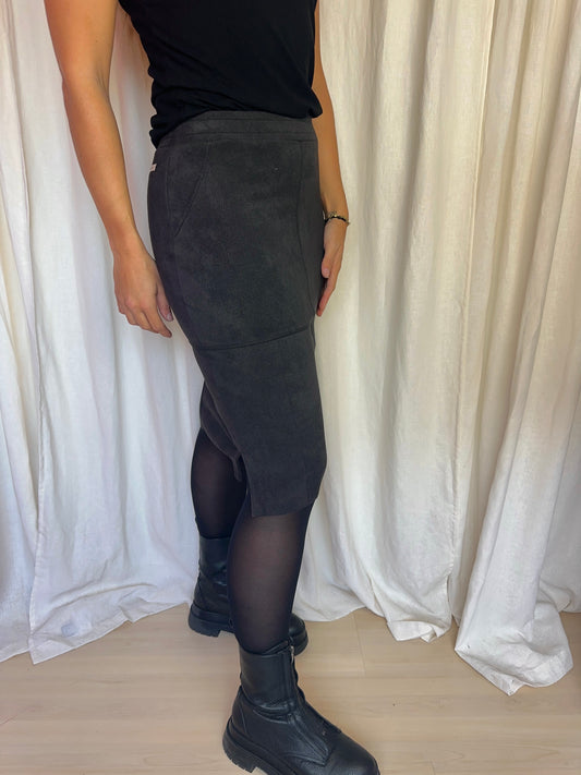 Rok Penn&Ink casual basic stretch grijs maat S