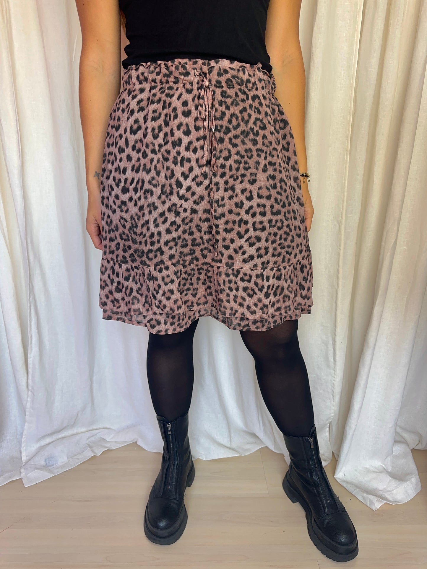 Rok SET Fashion panterprint bruin maat 38