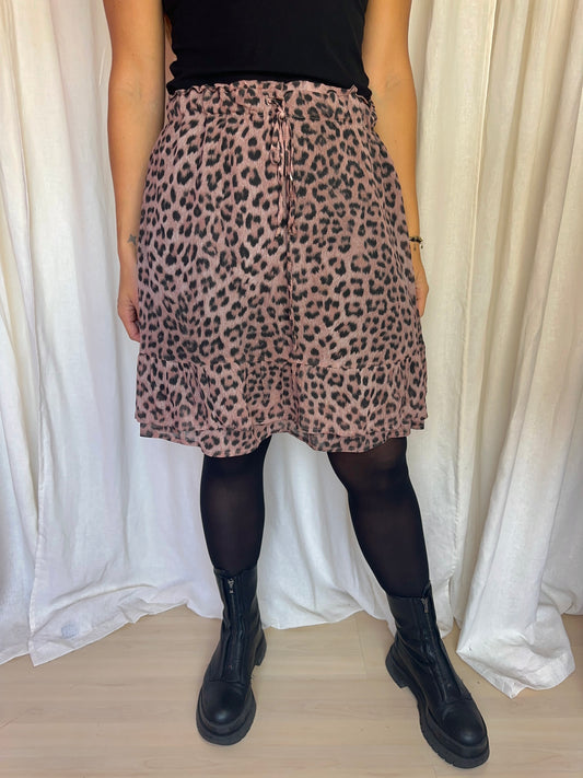 Rok SET Fashion panterprint bruin maat 38