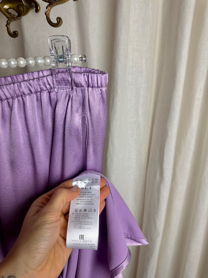 Rok SET satijnlook lila - Maat 36