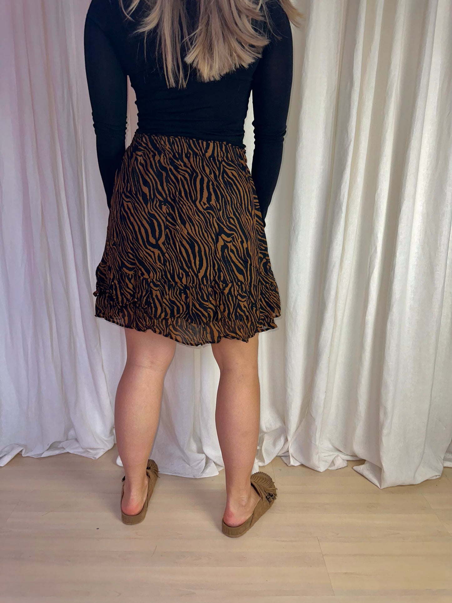 Rok SET zebra camel - Maat 38