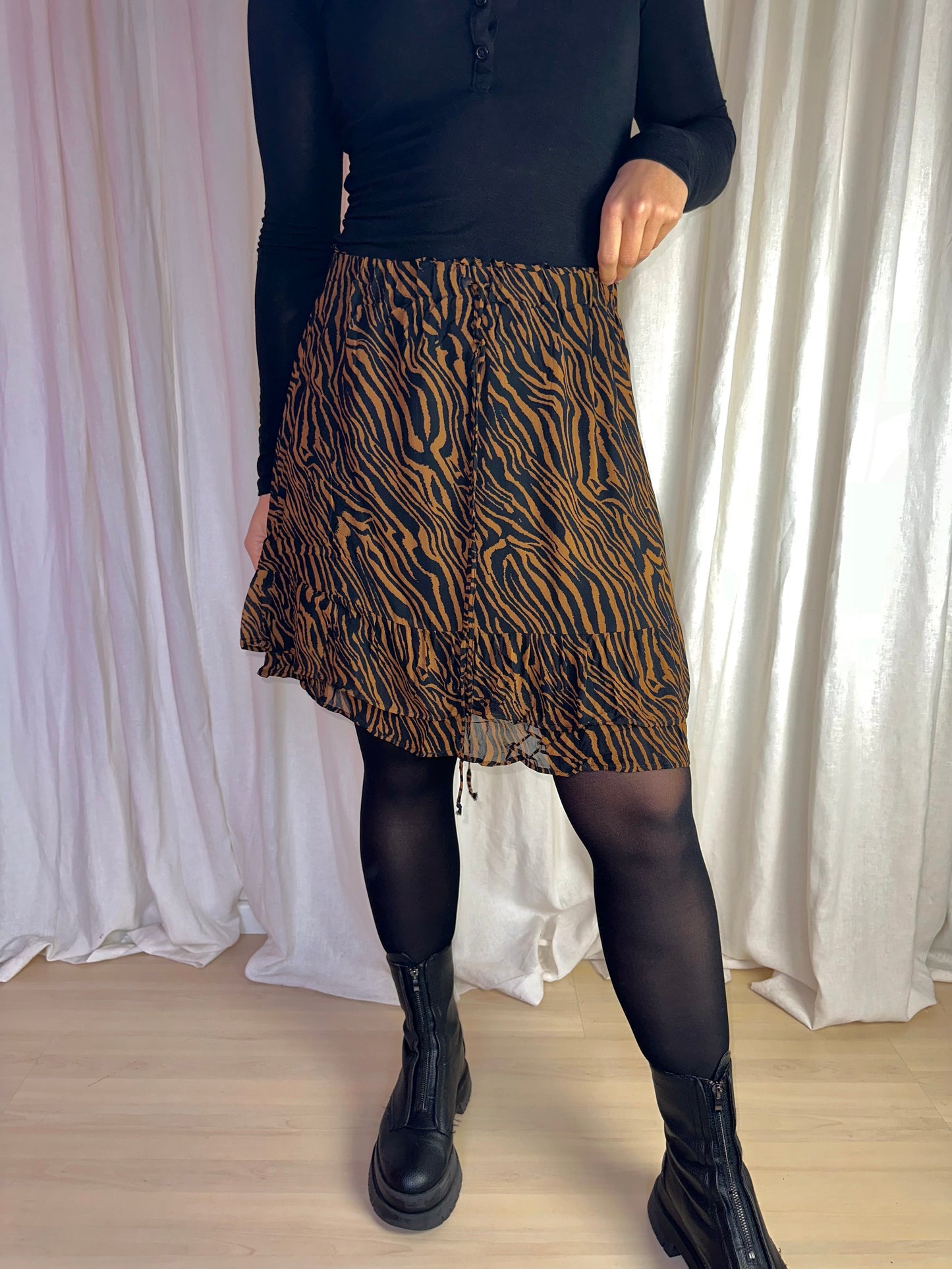 Rok SET zebra camel - Maat 38