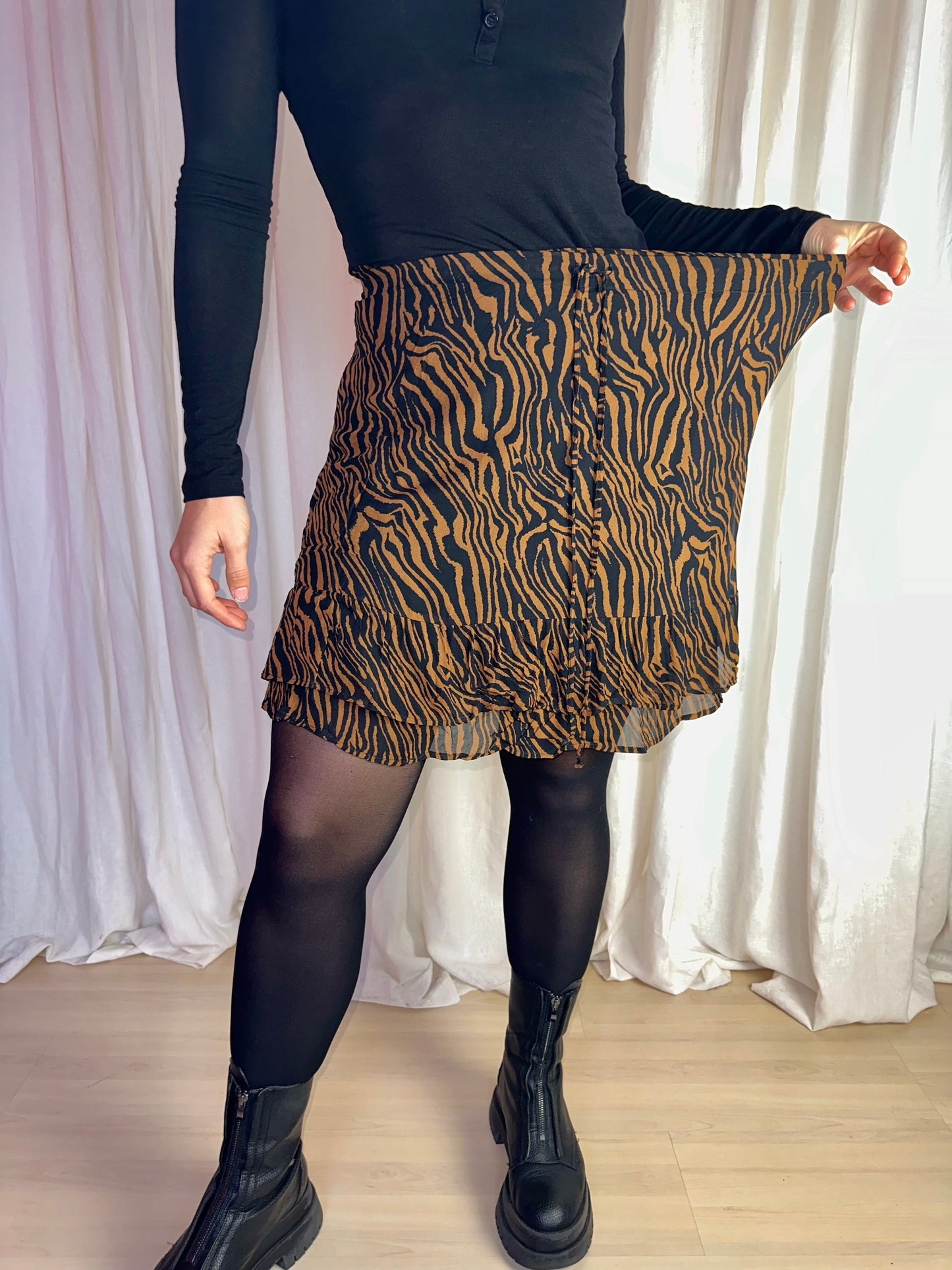 Rok SET zebra camel - Maat 38