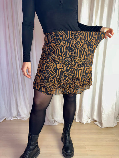 Rok SET zebra camel - Maat 38