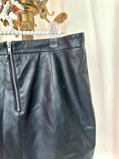 Rok Second Female leer zwart maat L