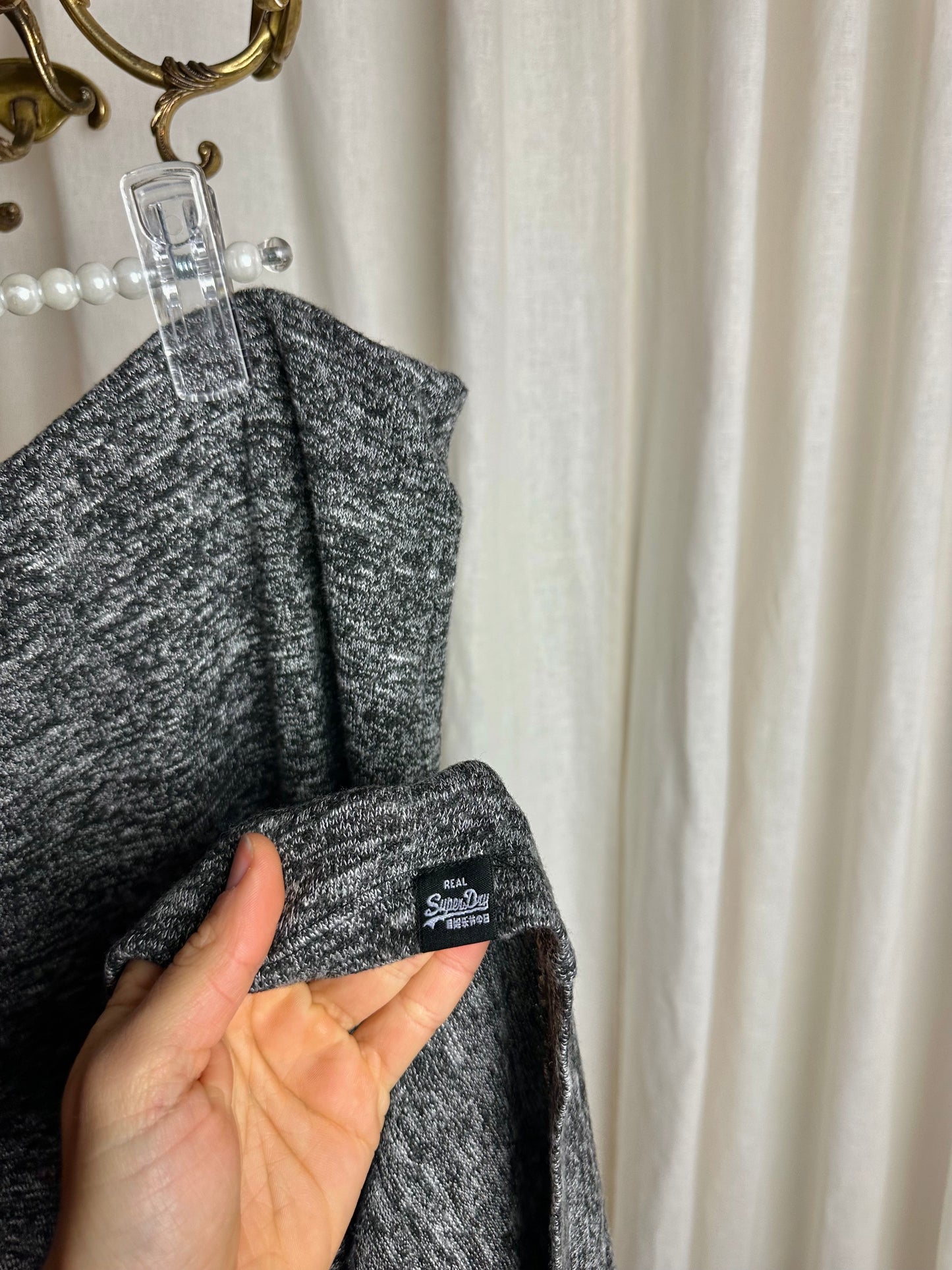 Rok Superdry maxi grijs - Maat 42