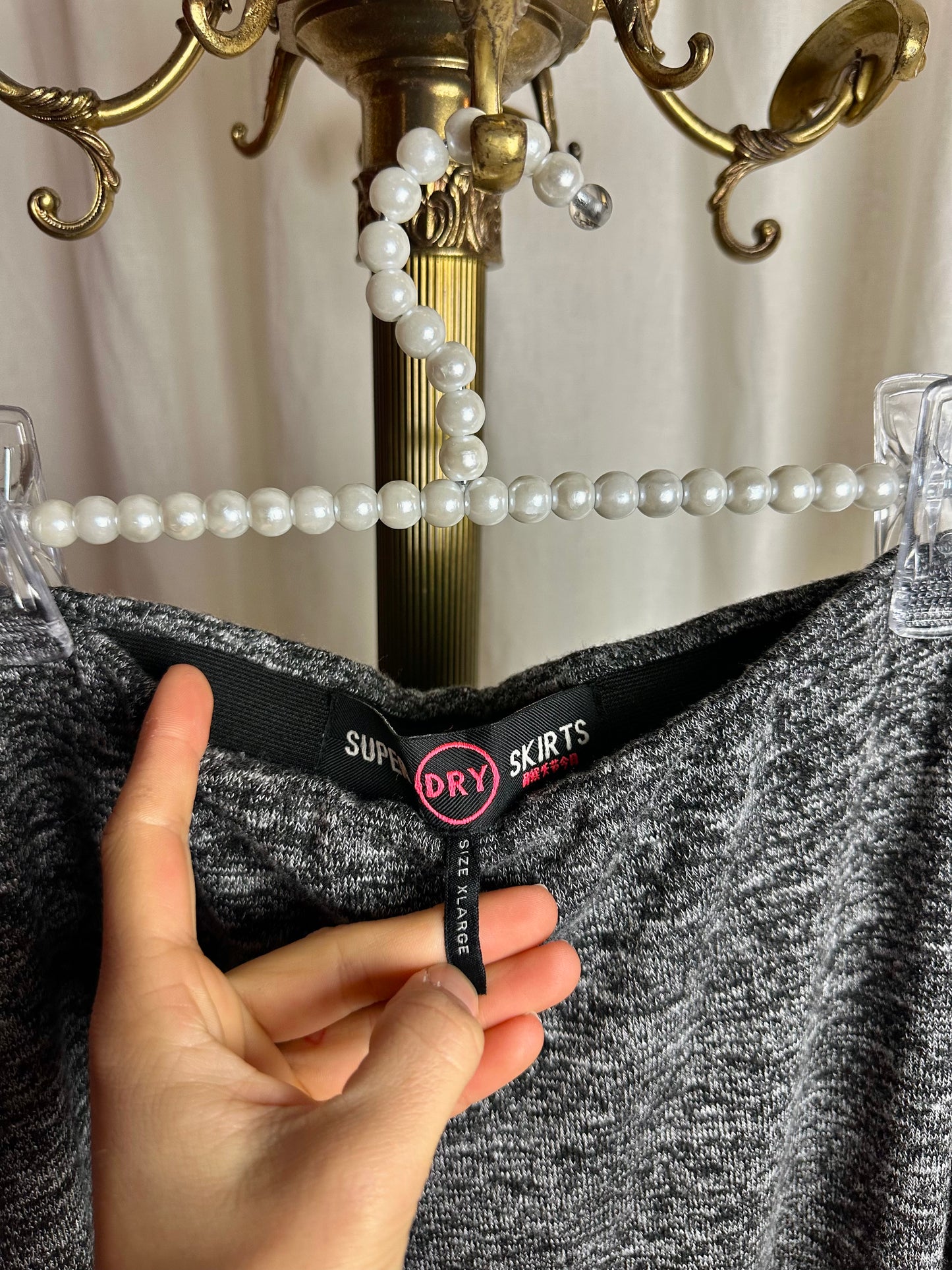 Rok Superdry maxi grijs - Maat 42