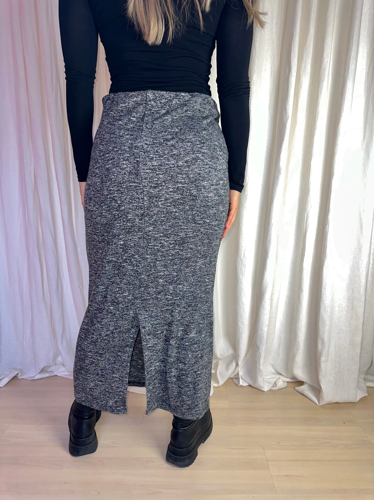 Rok Superdry maxi grijs - Maat 42