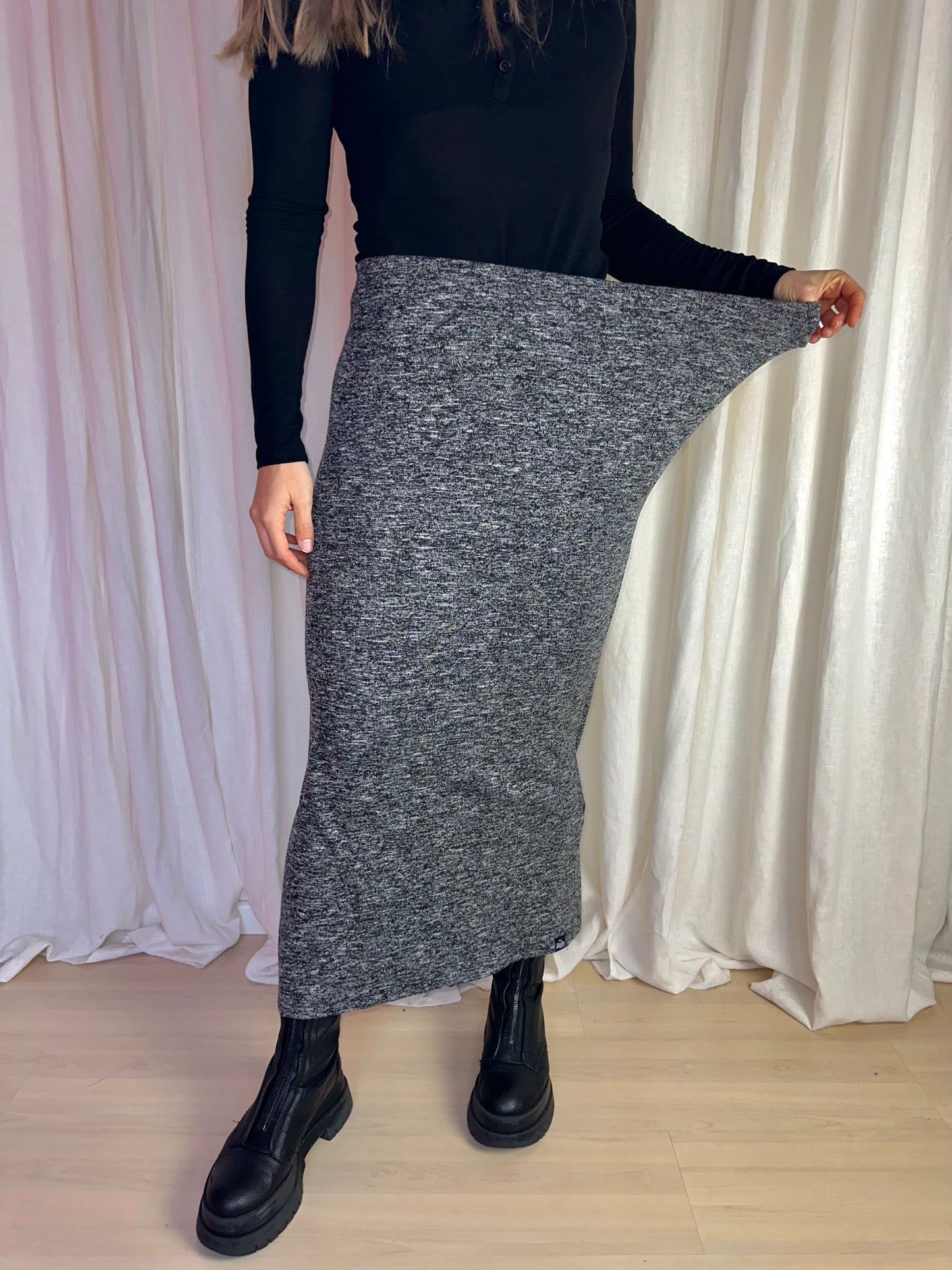 Rok Superdry maxi grijs - Maat 42