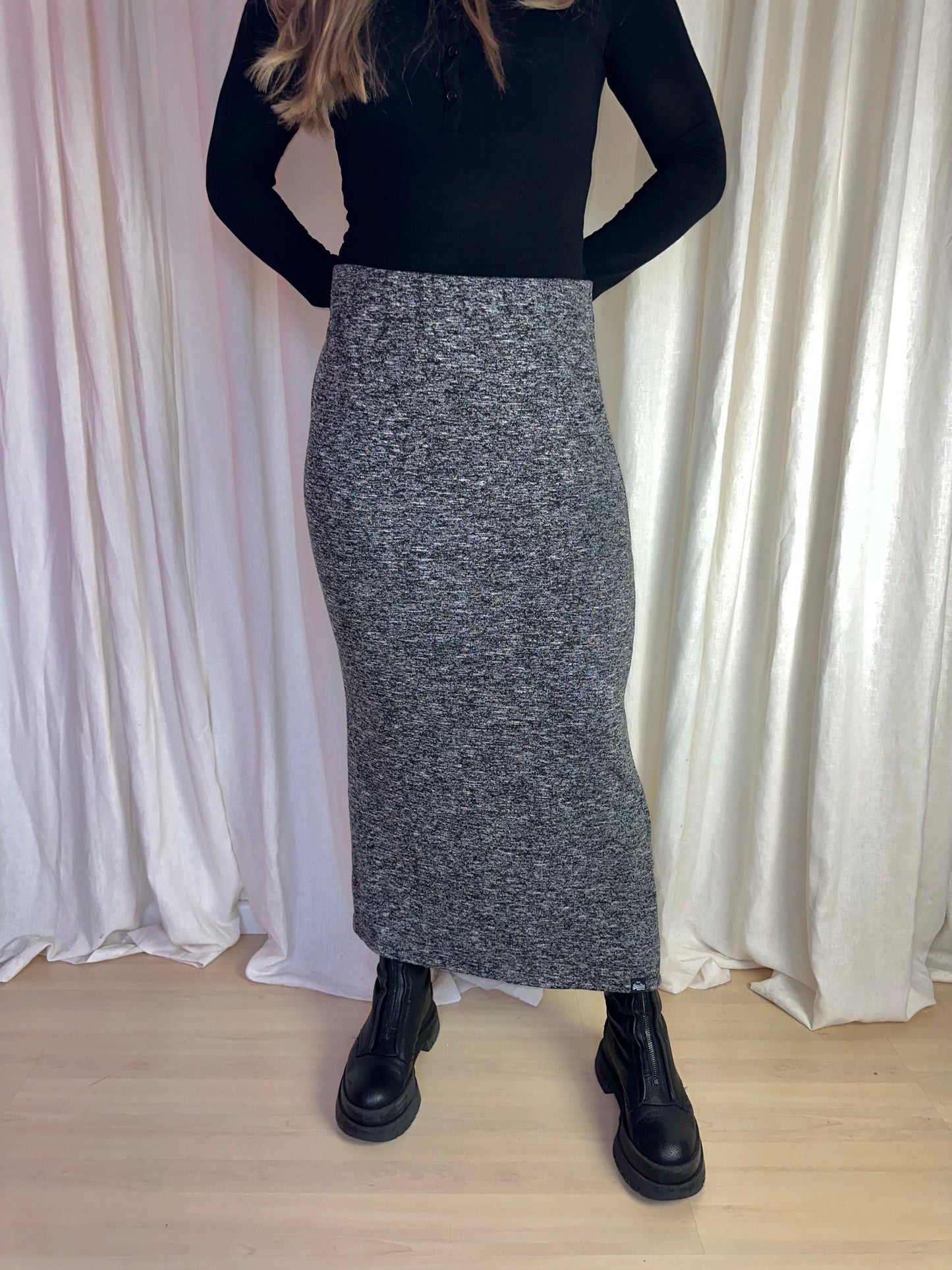 Rok Superdry maxi grijs - Maat 42