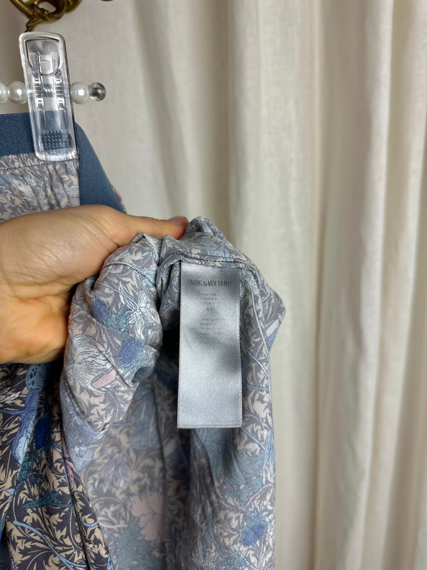 Rok Zadig&Voltaire print blauw - Maat 42