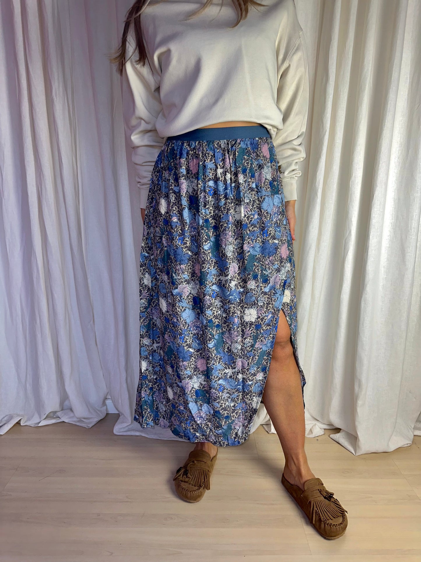 Rok Zadig&Voltaire print blauw - Maat 42