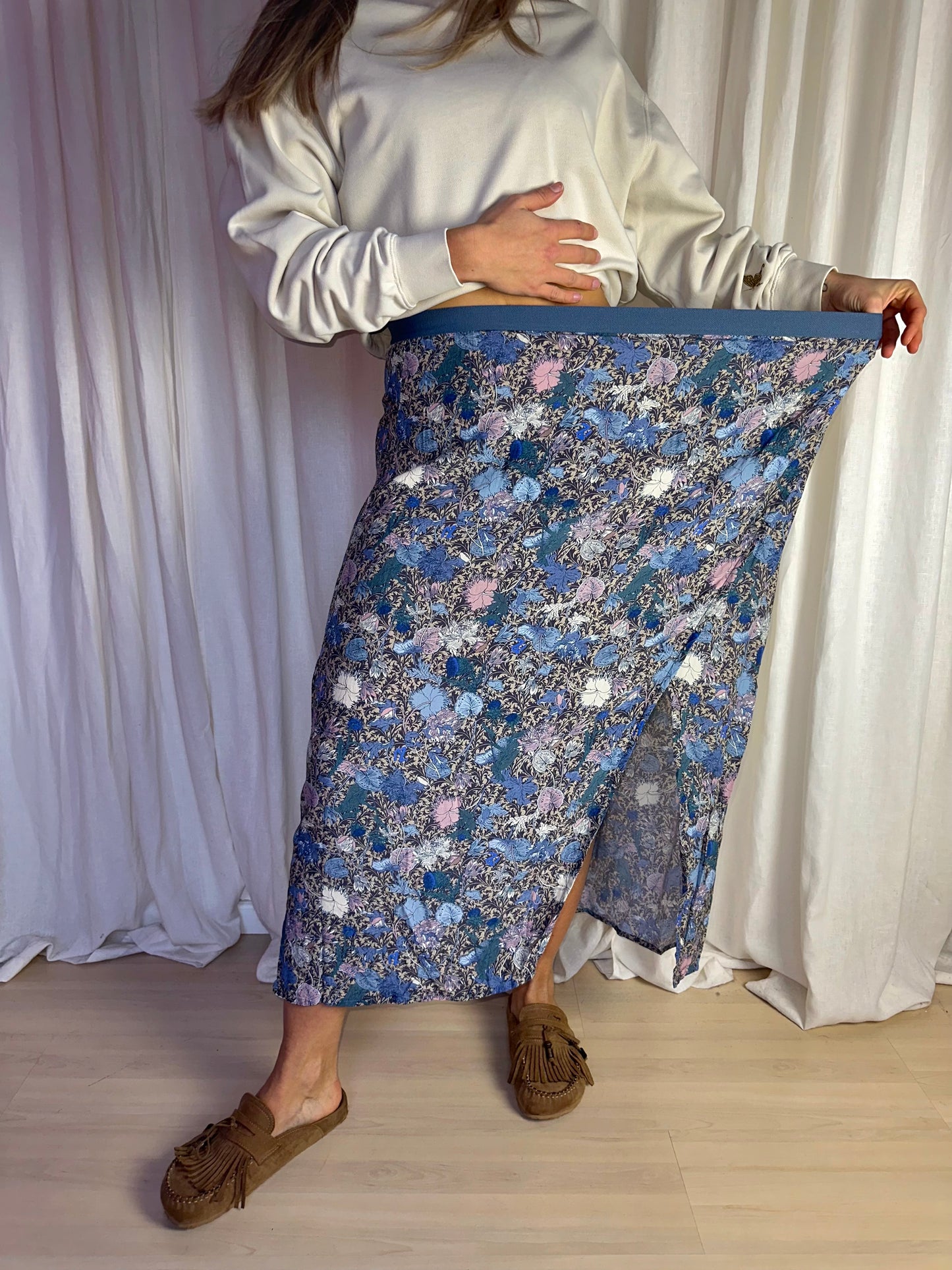 Rok Zadig&Voltaire print blauw - Maat 42