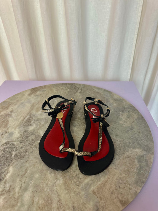Sandalen Calexis zwart slangenprint maat 36