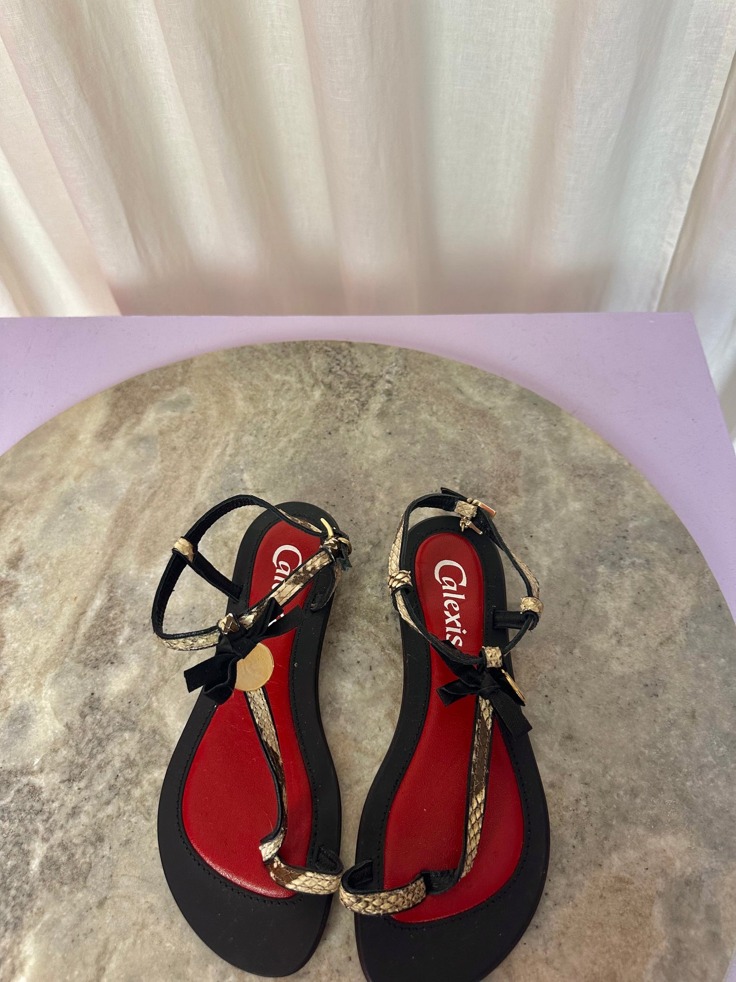 Sandalen Calexis zwart slangenprint maat 36