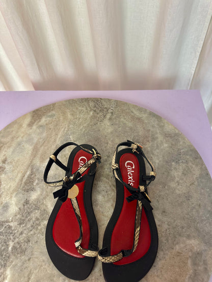 Sandalen Calexis zwart slangenprint maat 36