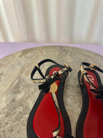 Sandalen Calexis zwart slangenprint maat 36