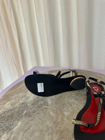 Sandalen Calexis zwart slangenprint maat 36