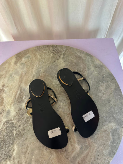 Sandalen Calexis zwart slangenprint maat 36