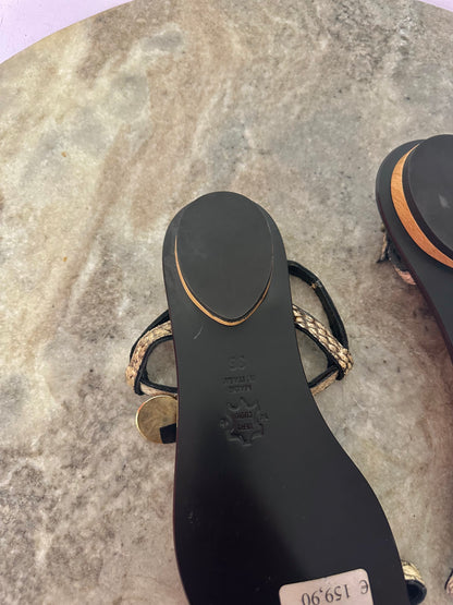 Sandalen Calexis zwart slangenprint maat 36