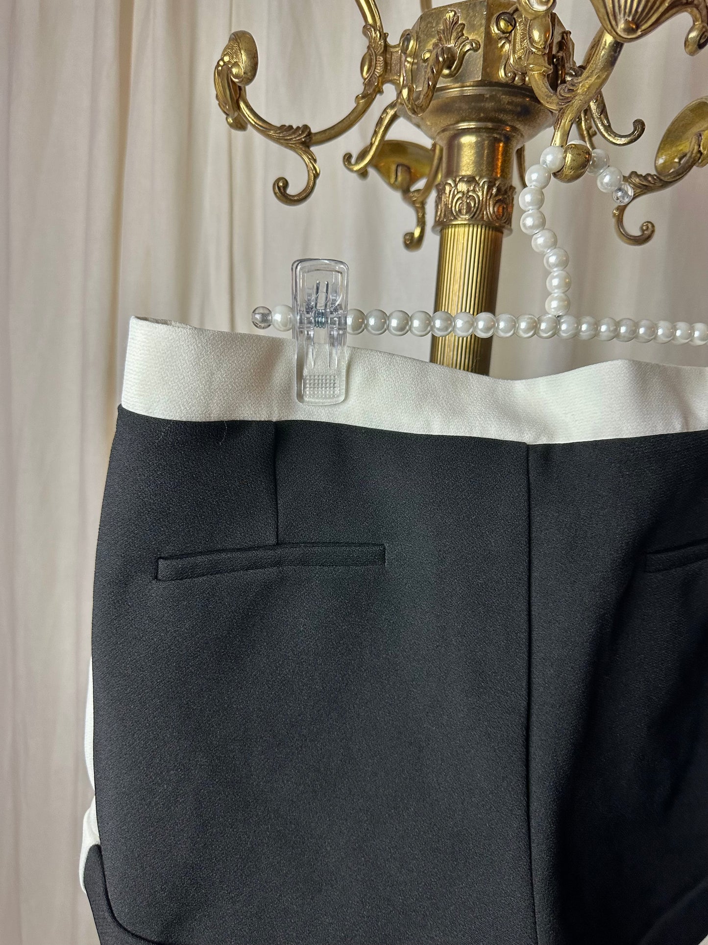 Set 2-delig Nikkie (jas + short) zwart, wit maat 38 (M)