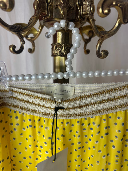 Set (Blouse Isabel+Rok Bonny maxi) Lollys Laundry stippen geel,blauw maat S/M