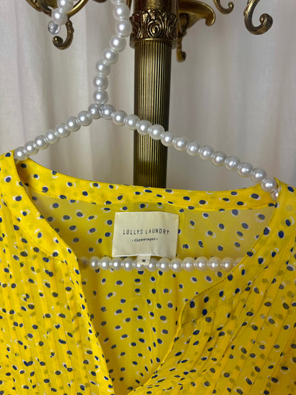 Set (Blouse Isabel+Rok Bonny maxi) Lollys Laundry stippen geel,blauw maat S/M