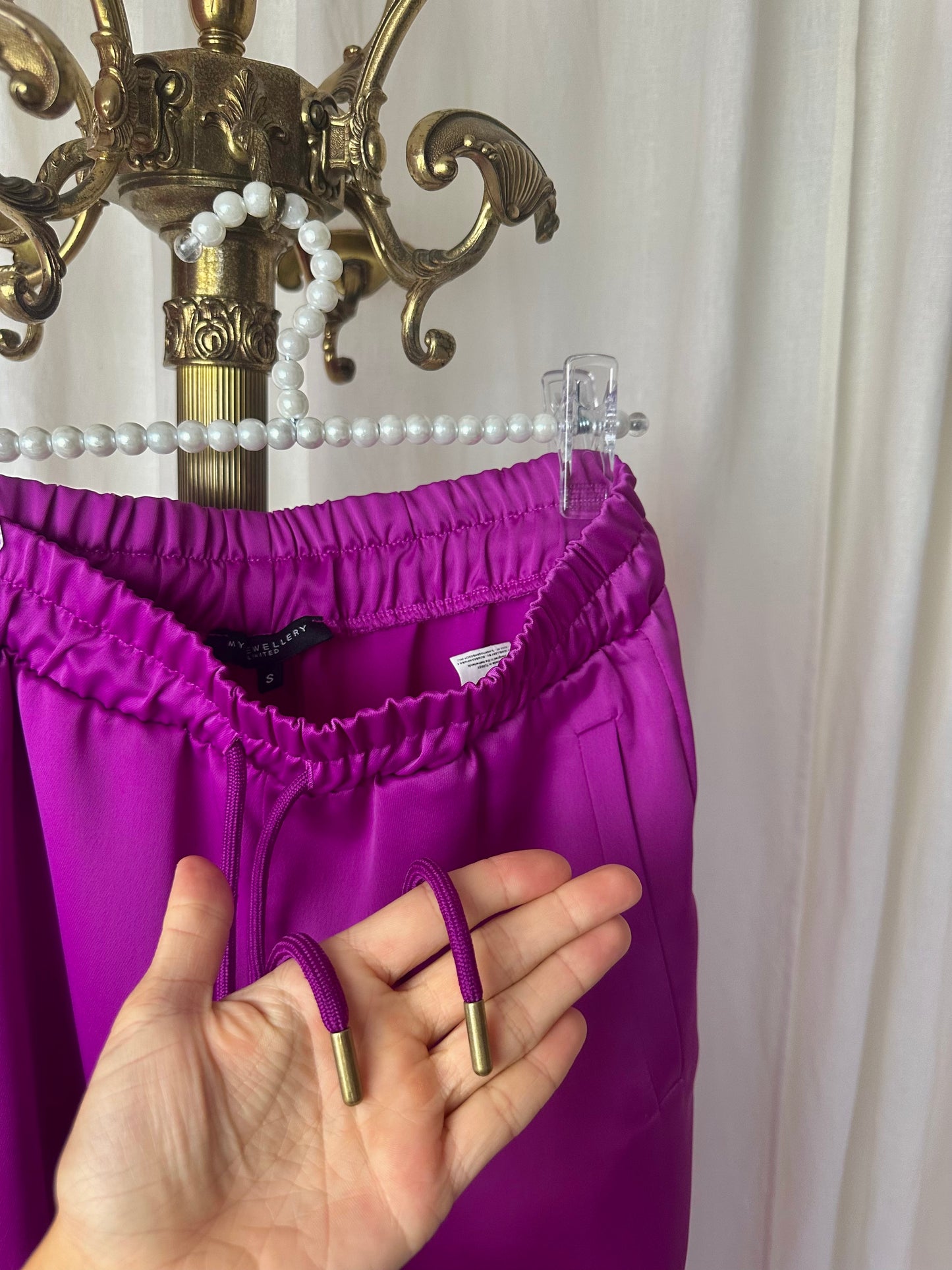 Set (Blouse+Broek) My Jewellery magenta maat S