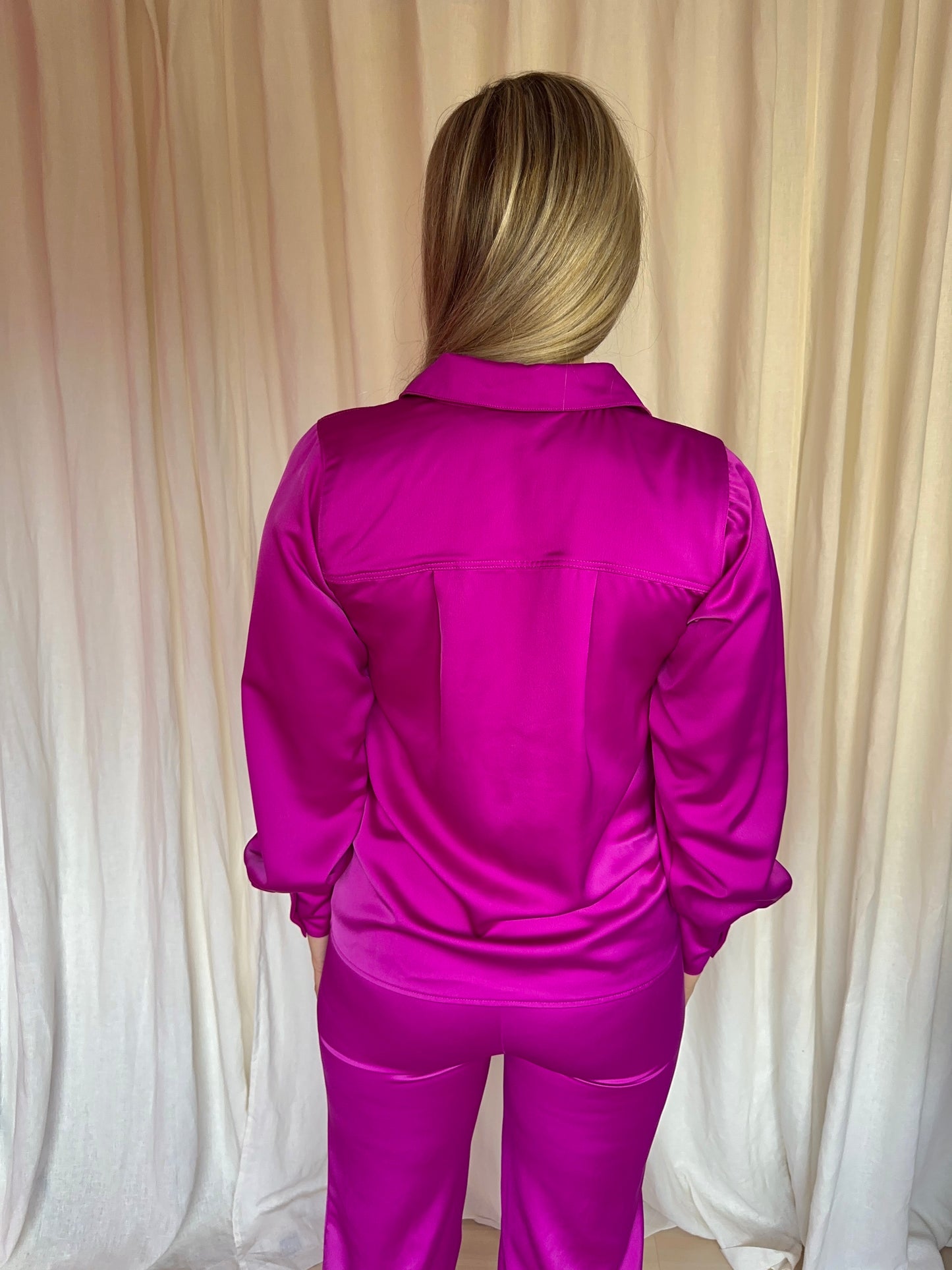 Set (Blouse+Broek) My Jewellery magenta maat S