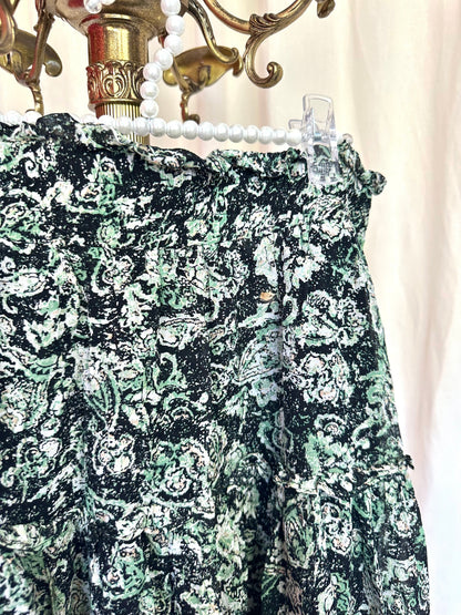 Set (Blouse+Rok) Berenice Paris print groen,zwart maat 40
